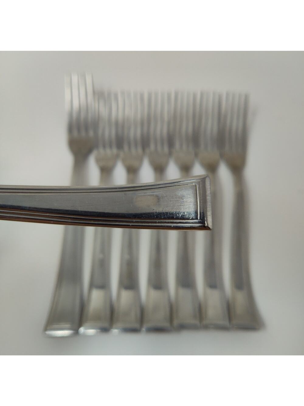 8X Forks Fortessa Pantheon Set Stainless Steel Flatware Dinner Salad Forks
